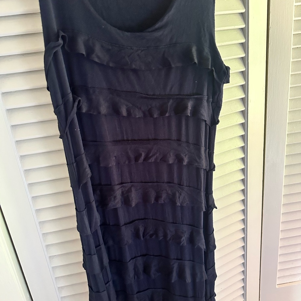 Charlotte Tarantola Black Ruffled Maxi Dress - Picture 2 of 6
